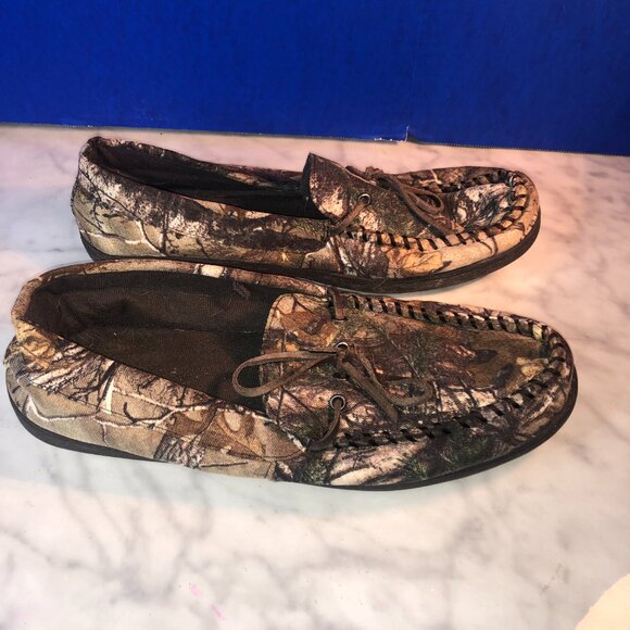 Mens Shoes Cammo Slippers Sz 11/12 Large - Picture 2 of 5